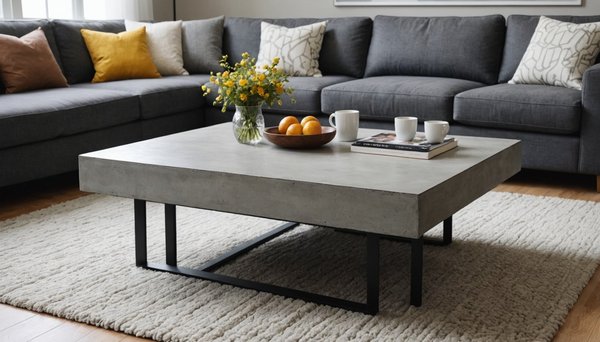 La table basse en béton : alliez style et praticité